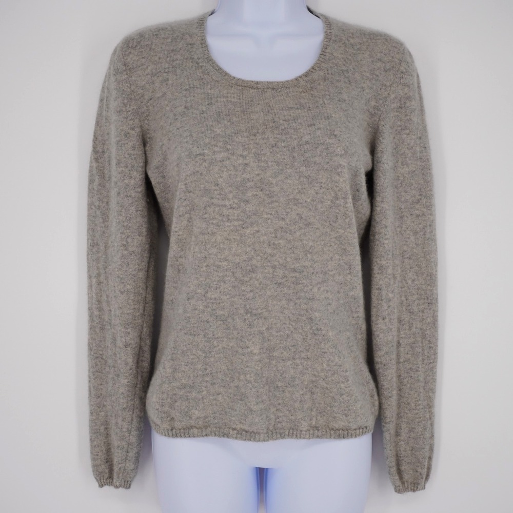 Richard Grand 100% Cashmere Gray Crewneck Sweater Paris Italy Luxury Womens S
